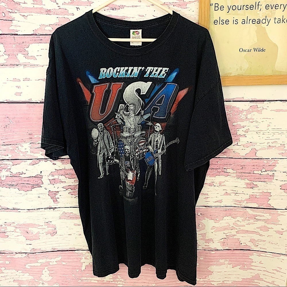 Rockin the USA Men’s 2X President Graphic Shirt